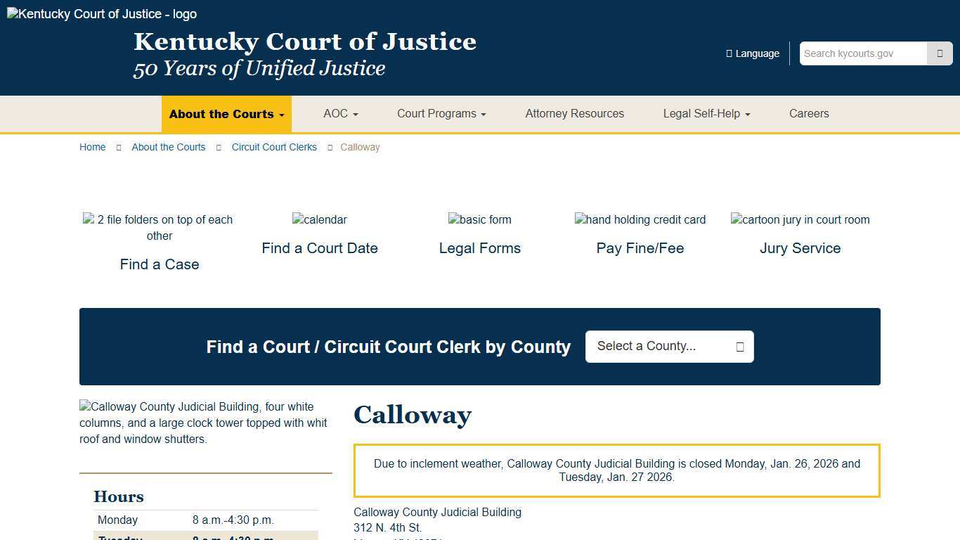 Calloway - Kentucky Court of Justice